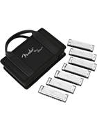 Fender Blues Deluxe 7 Piece Harmonica Set With Case 