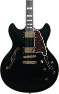 D'Angelico Excel DC Stop-Bar Solid Black