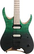 Mayones Hydra Elite 6 5A Flame Maple, Birdseye Maple Fingerboard, Black Green Horizon Satin #HF0000760