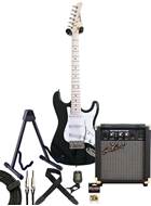 EastCoast ST1 3/4 Size Pack Black Maple Fingerboard