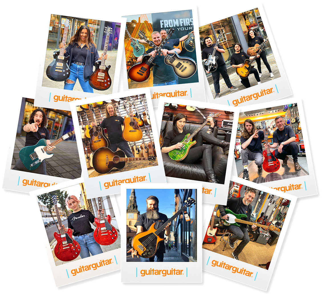 guitarguitar team photo polaroids